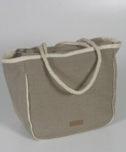 BOLSO LONA RIBETE CAMEL
